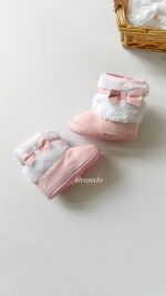 نیم بوت صورتی پاپیونی - تصویر 2